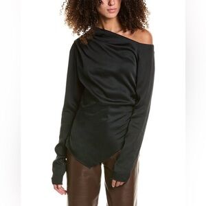 A.L.C. Jamie Top in Black Open Shoulder Size 4 NWOT